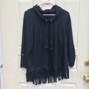 Black Cowl Neck Top NWOT